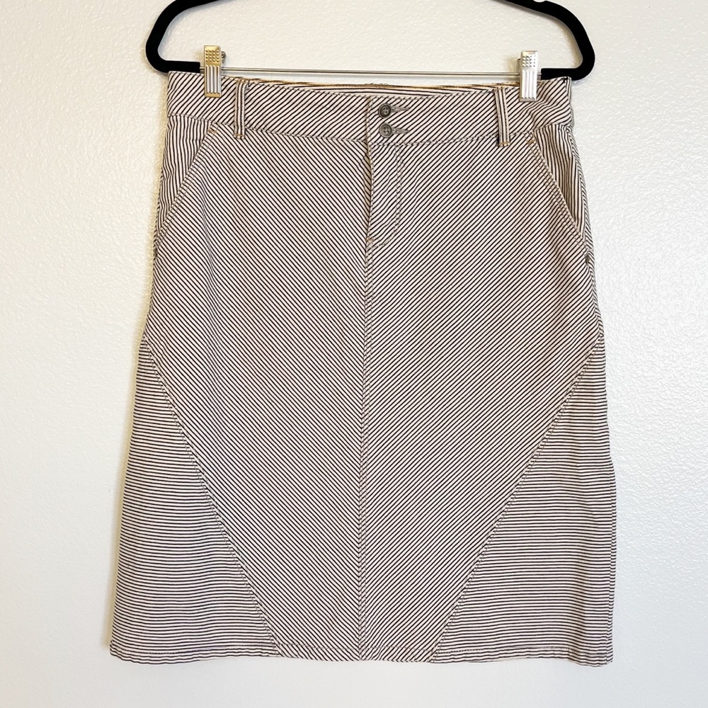 Anthropologie Pilcro And The Letterpress Womens Railroad Denim Striped Skirt 29